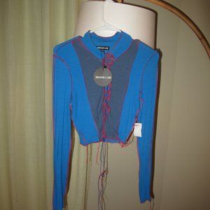 NWT Blue Rehab Lab Crop Top